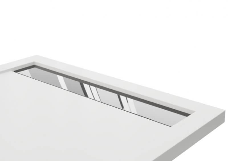 Polimat West New grille d'évacuation de douche 85.5 cm acier-chrome 00357