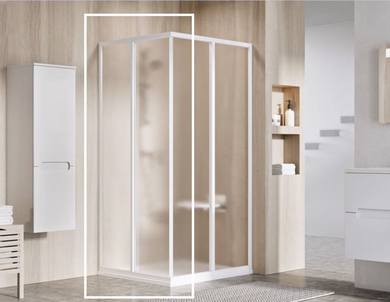 Ravak Supernova porte de douche 90 cm coulissant blanc brillant/ 14V701O2ZG