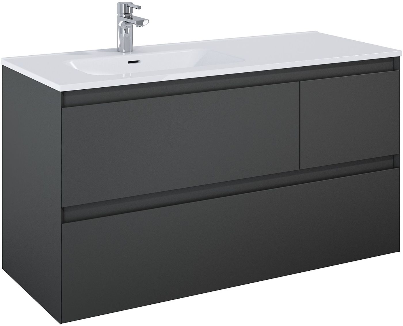 Elita Split armoire 120x45.8x63.5 cm sous-lavabo suspendu anthracite RE012006156010