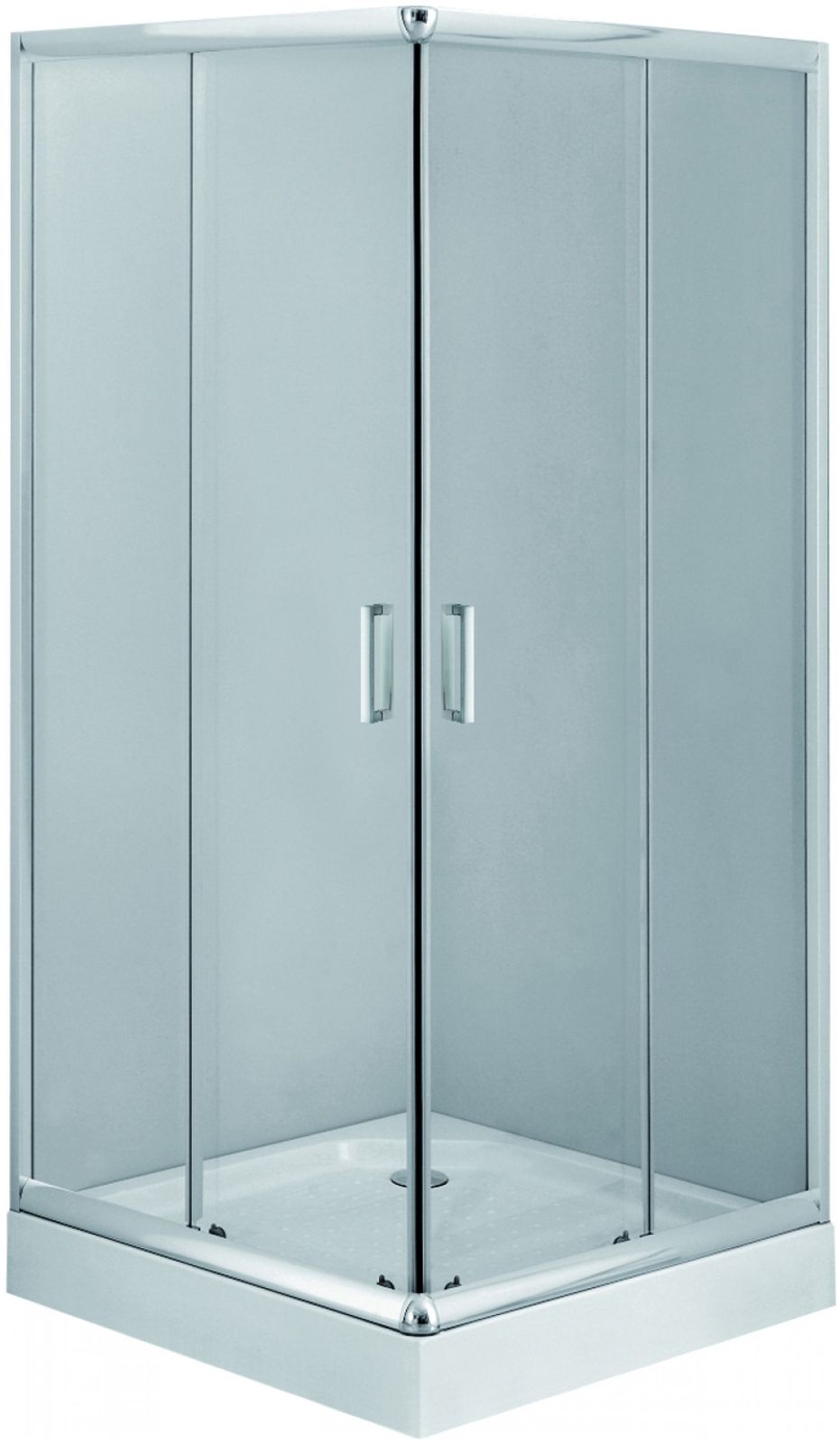 Set cabine de douche Deante Funkia KYC_042K, receveur de douche carré Deante Corner KTC_042B, NHC_025C