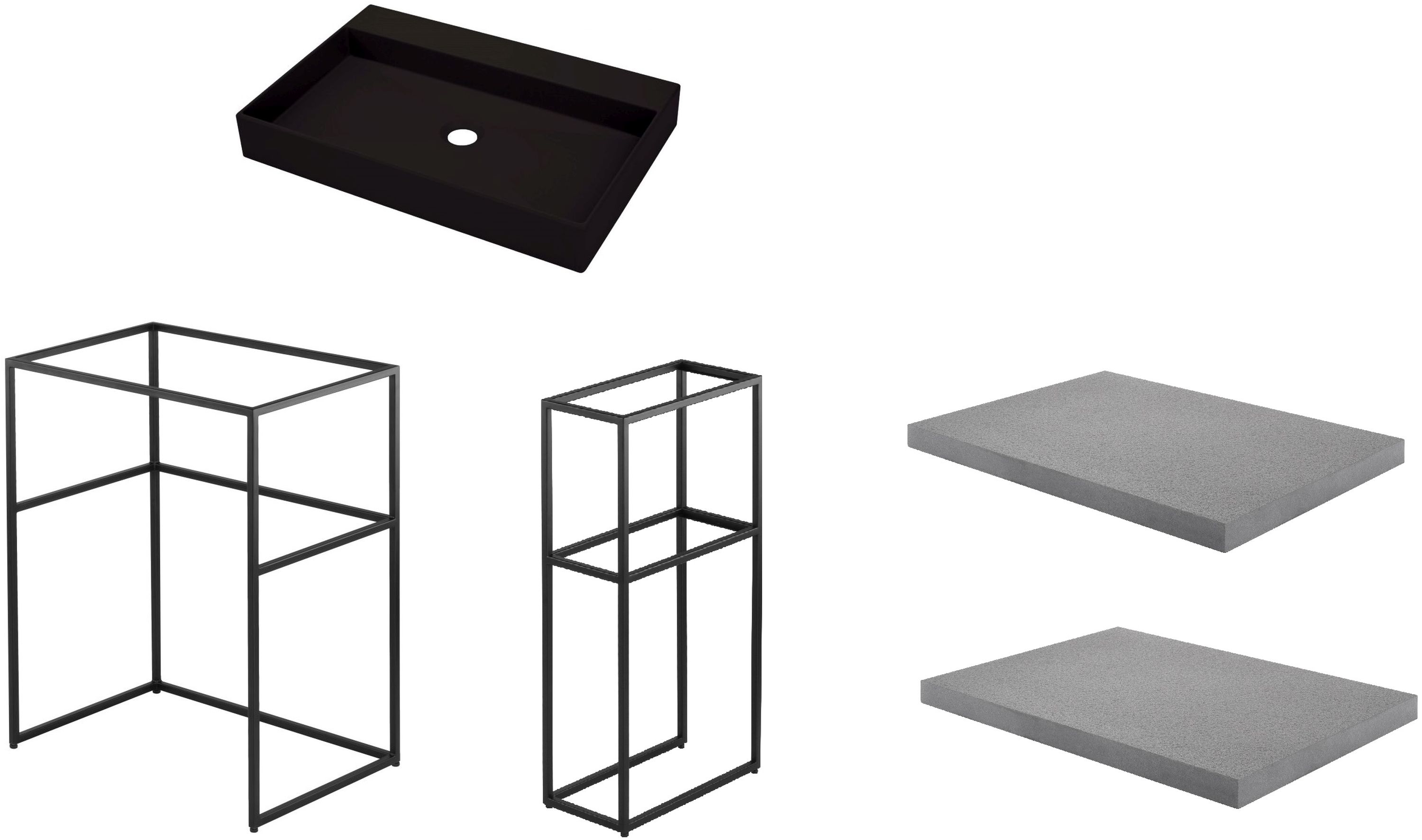 Set console Deante Correo CKC_N60A, lavabo Deante Correo CQR_NU6S, CKC_N20A, CBL_S20B