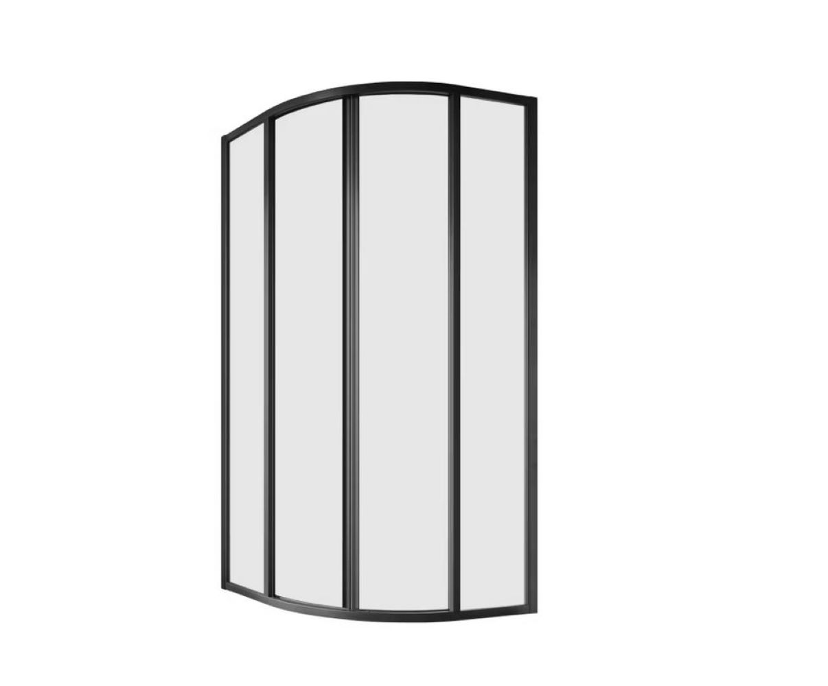 Ravak Supernova cabine de douche 80x80 cm semi-circulaire noir mat/verre transparent 3114O302Z1