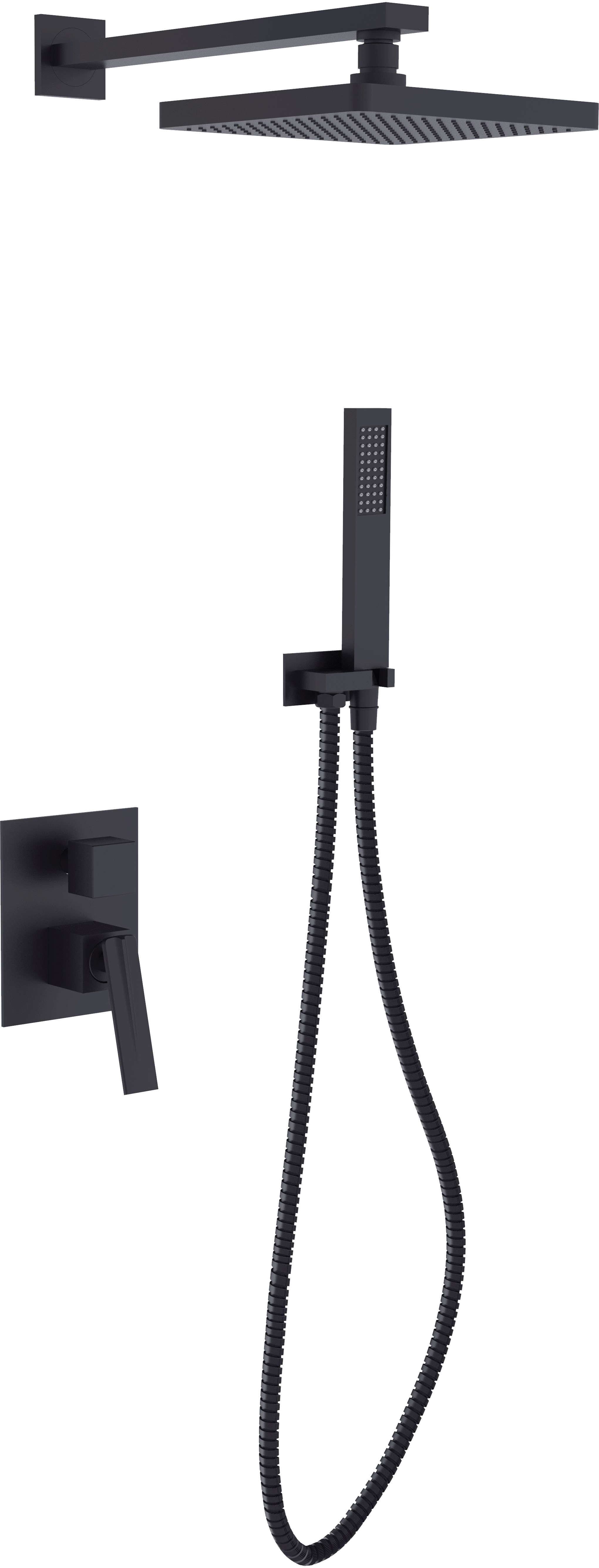 Besco Aspira ensemble de douche encastré noir BP-AI-CZ