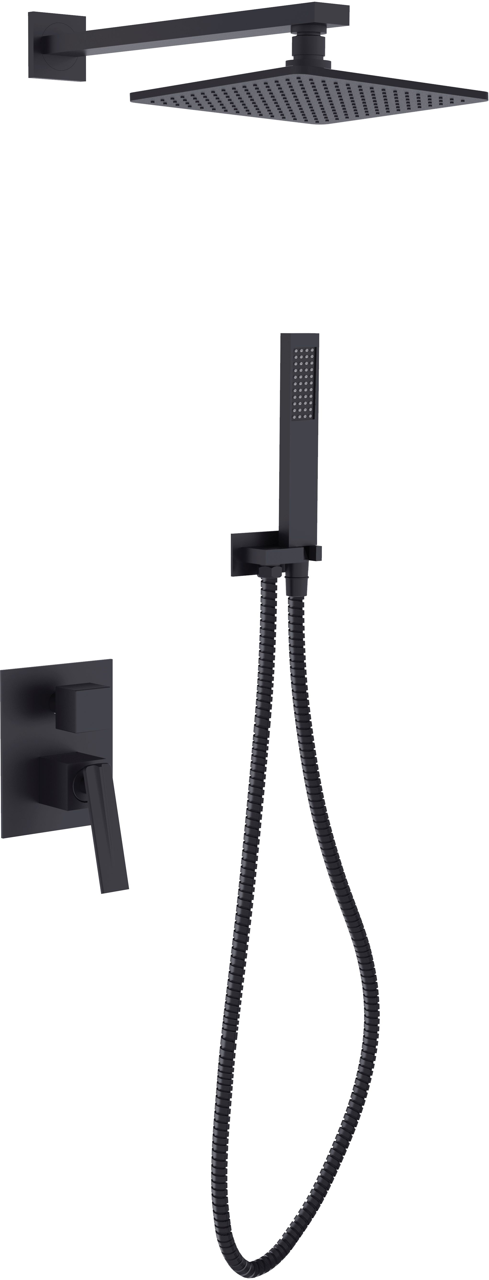 Besco Aspira ensemble de douche encastré noir BP-AII-CZ