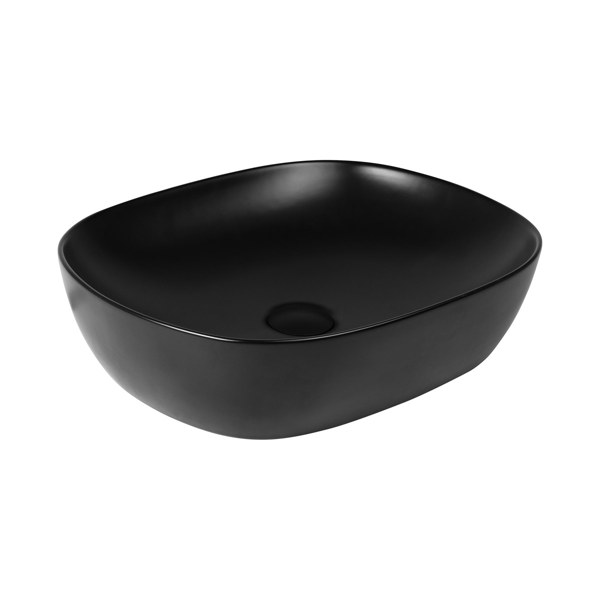 Oltens Hamnes lavabo 49x39.5 cm ovale à poser noir 40300300
