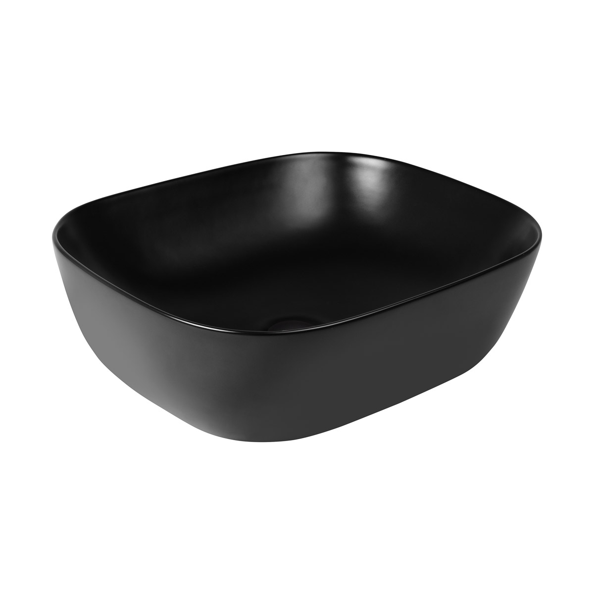 Oltens Hamnes lavabo 46.5x37.5 cm ovale à poser noir 40301300