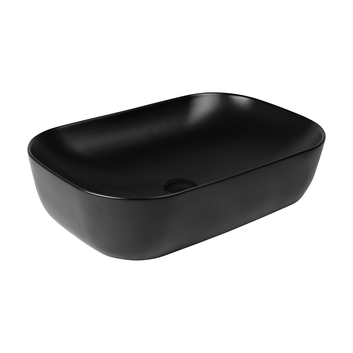 Oltens Hamnes lavabo 61x40 cm ovale à poser noir 40302300