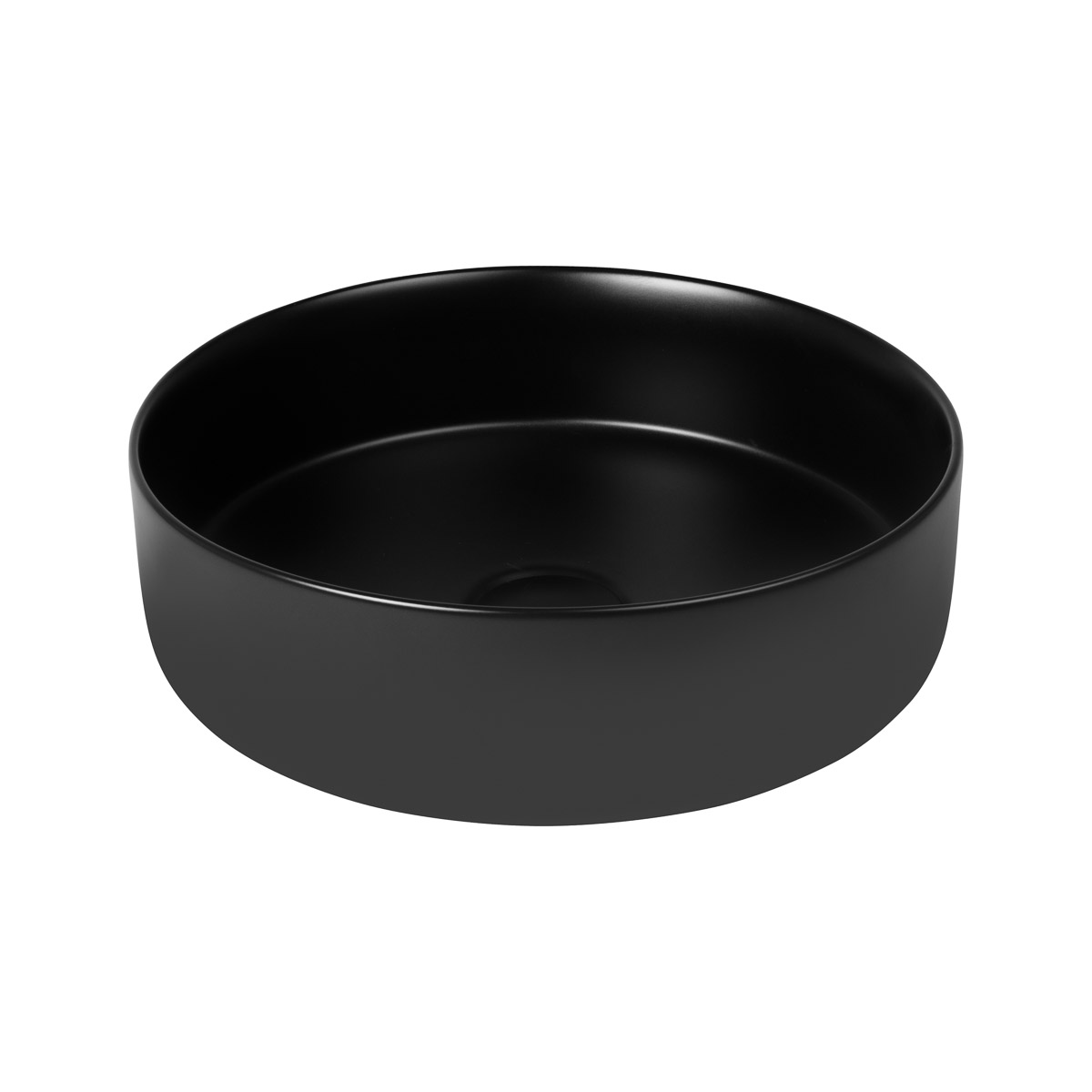 Oltens Lagde lavabo 35x35 cm ronde à poser noir 40804300