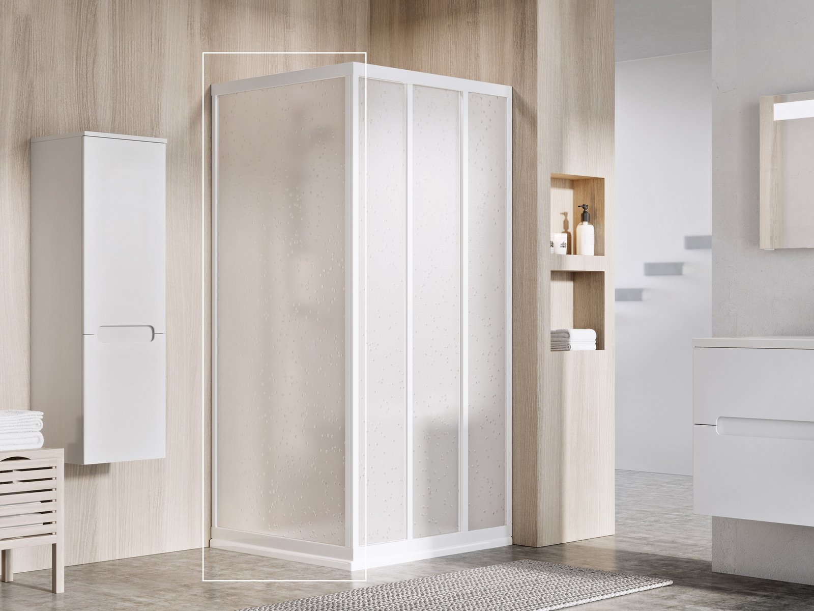 Ravak Supernova paroi de douche 75 cm blanc brillant/polystyrène 940301R211