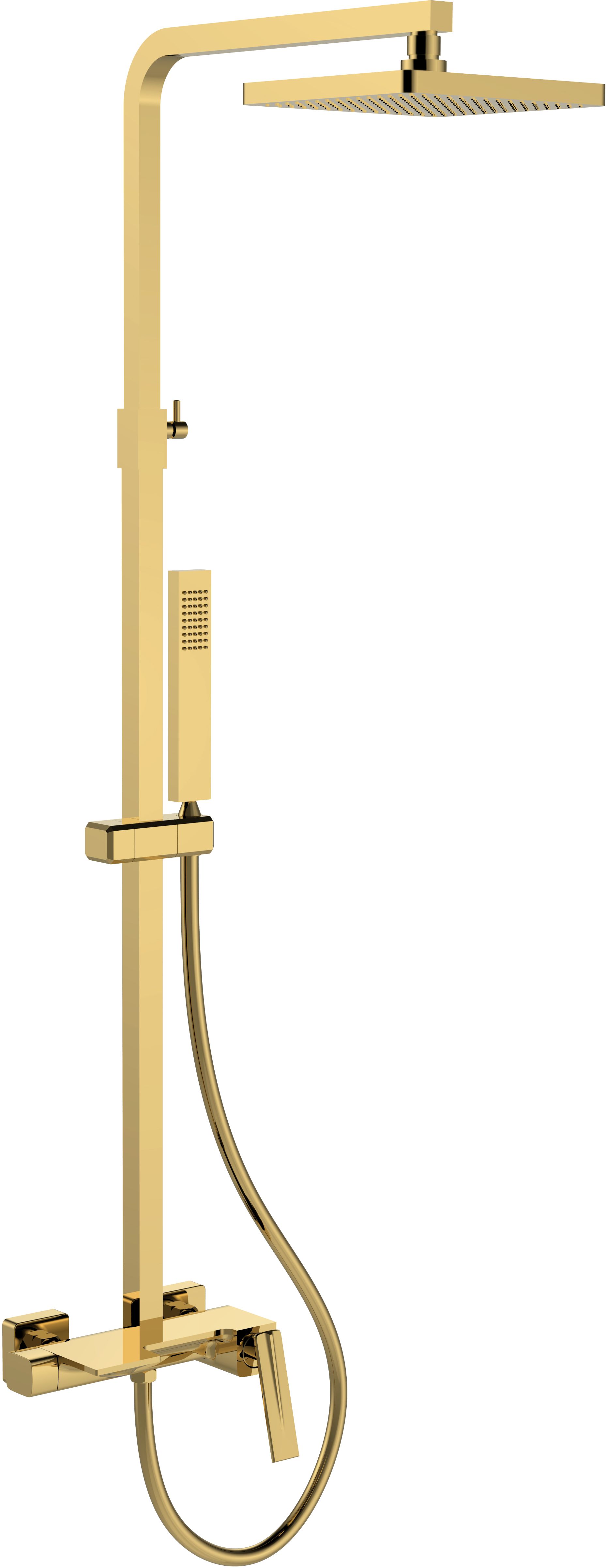 Besco Aspira ensemble de douche mural doré BP-AN-ZL