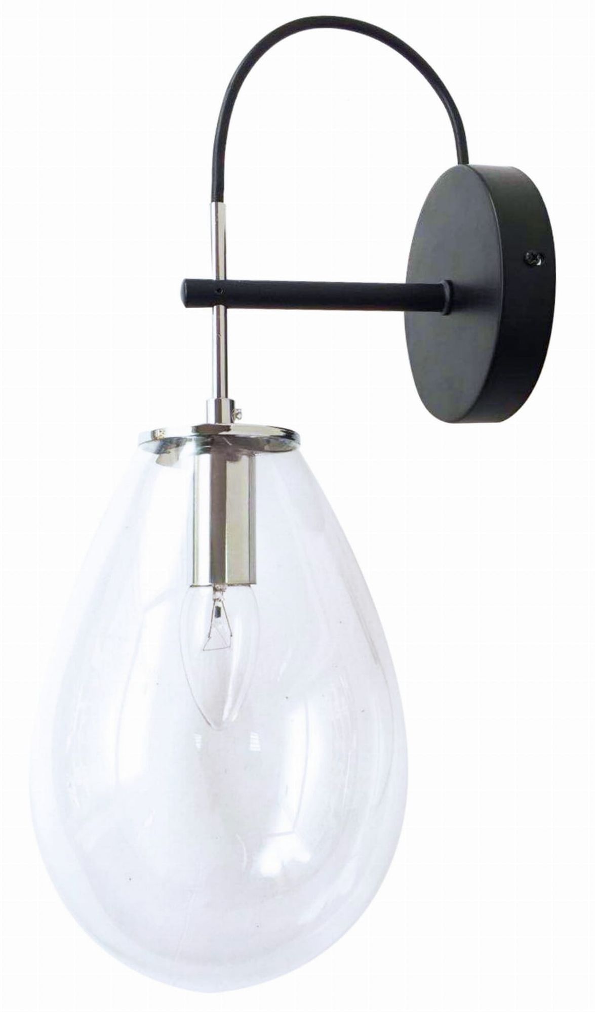 Light Prestige Fondi applique murale 1x40 W noir-transparent LP-1214/1W