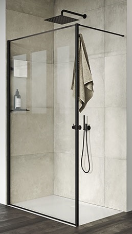 Huppe Select+ paroi de douche 100 cm noir mat/verre transparent SL0403123322