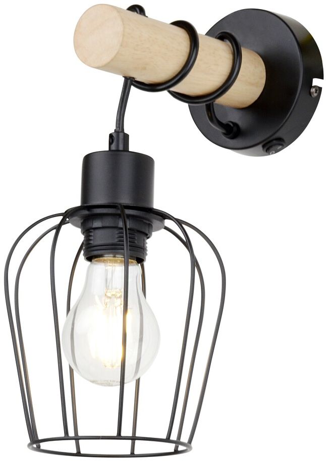 Rabalux Fabian applique murale 1x40 W noir-bois 5244
