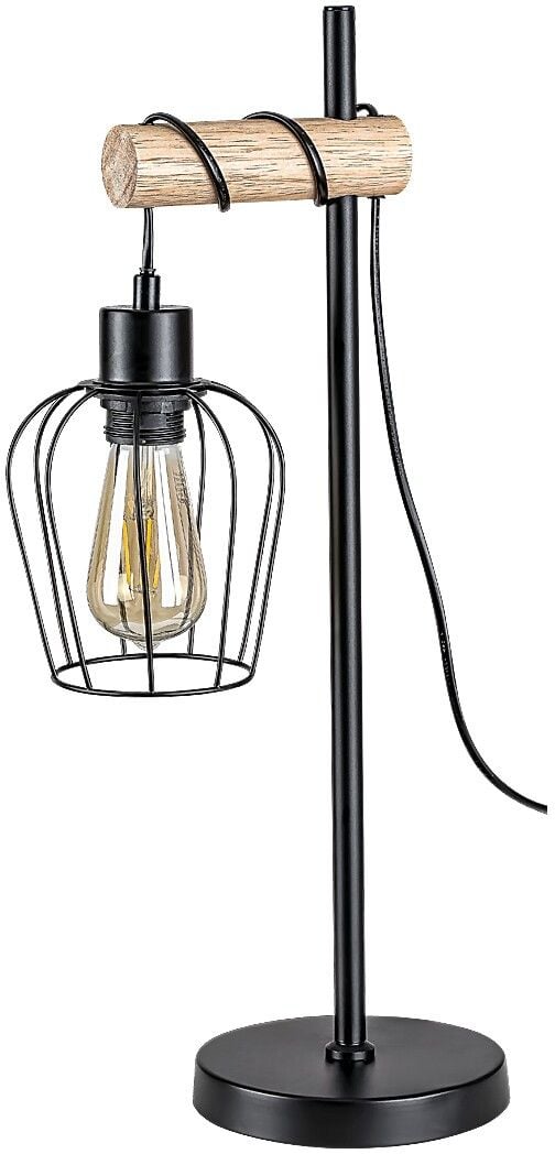 Rabalux Fabian lampe de table 1x40 W noir-bois 5245