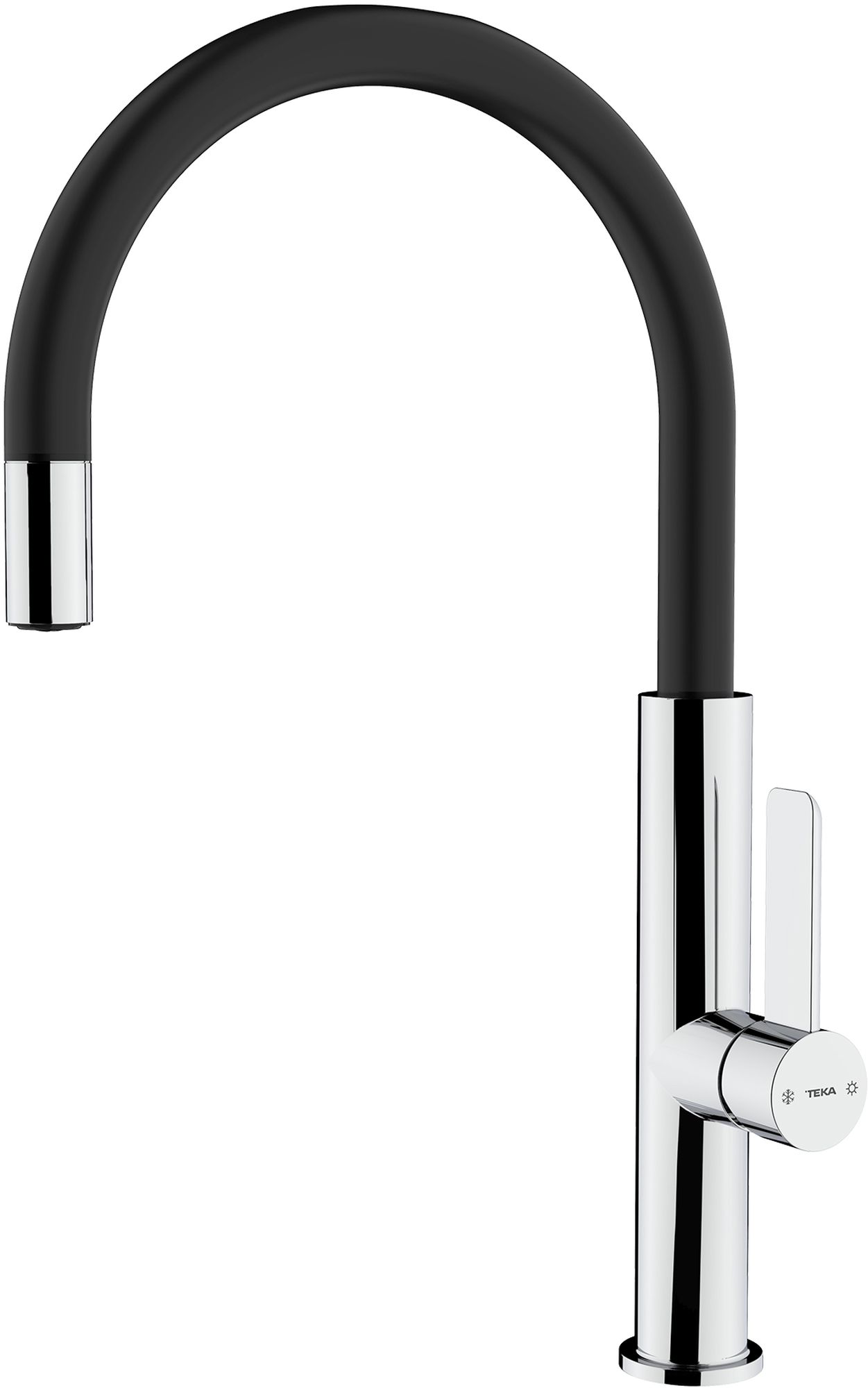 Teka FOT mitigeur de cuisine sur pied chrome-noir 116030023