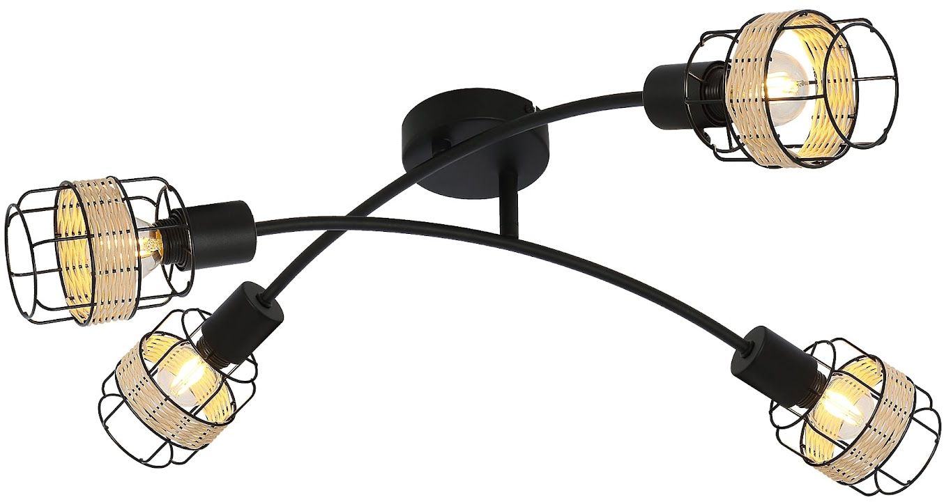 Rabalux Indiana plafonnier 4x25 W noir 5282