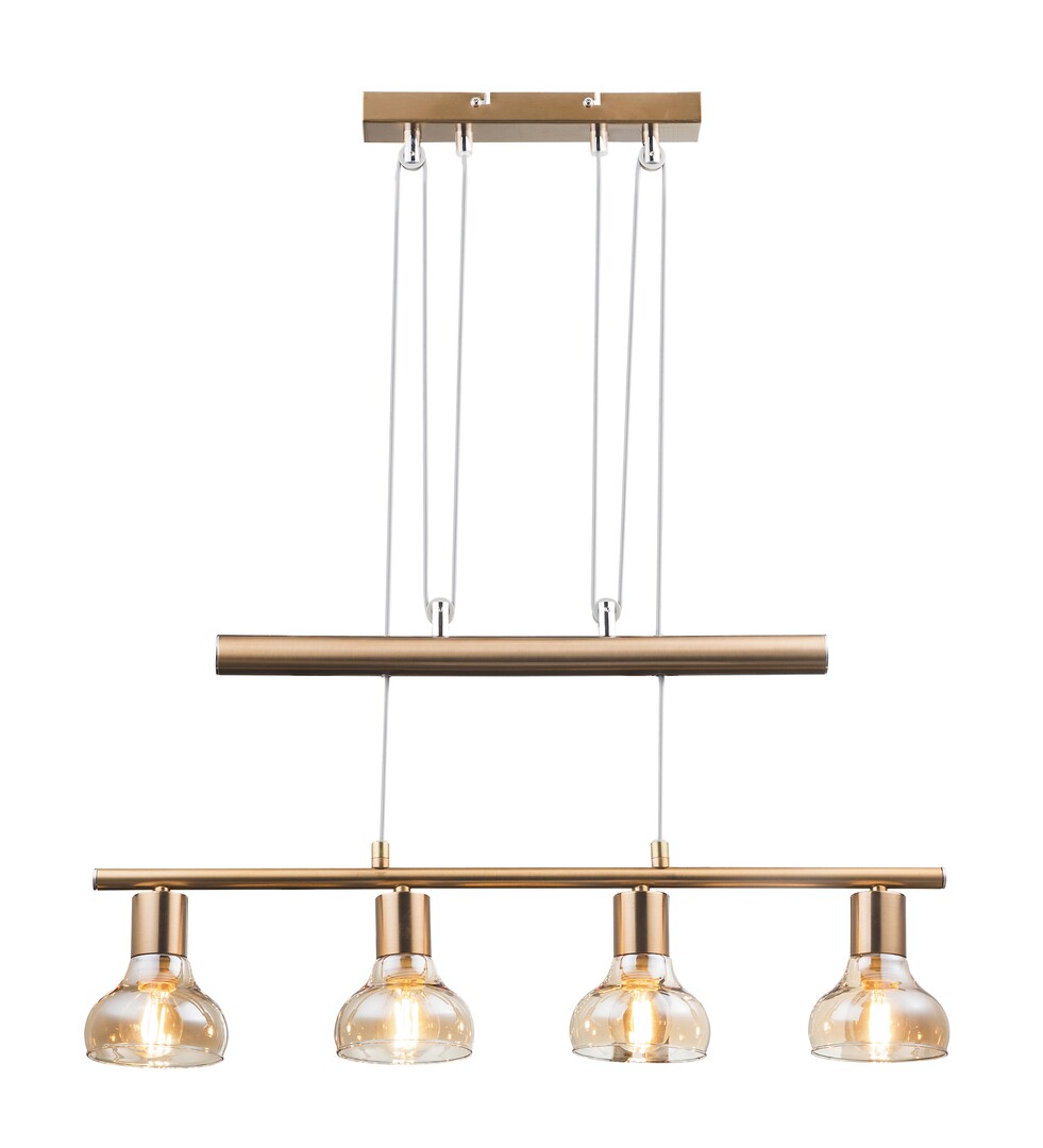 Rabalux Holly lampe suspendue 4x40 W laiton-ambre 5551