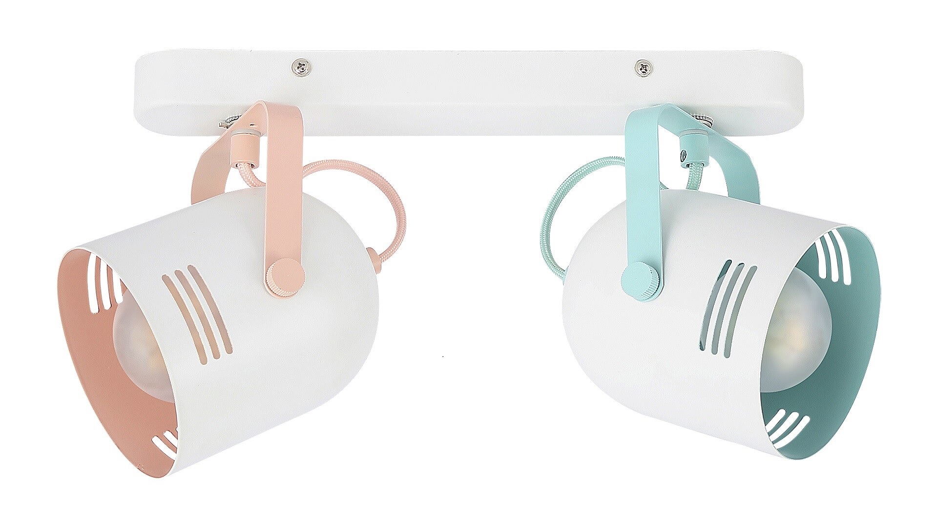 Rabalux Minuet plafonnier 2x40 W blanc-rose-menthe biała/miętowa/różowa7013