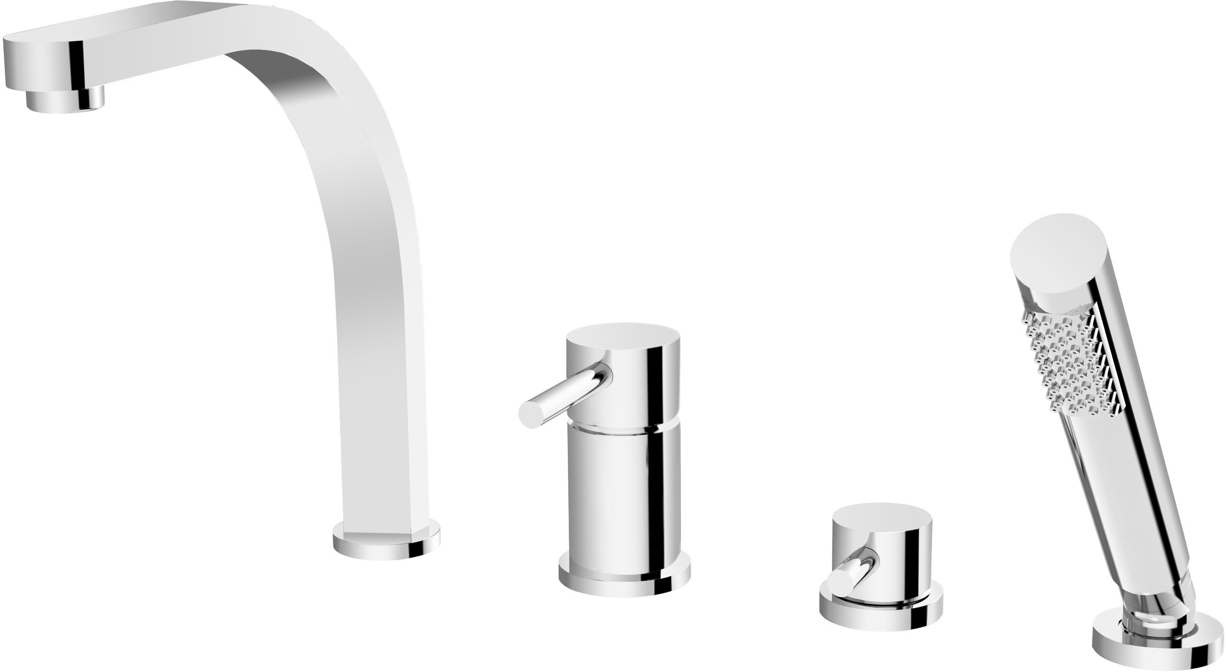 Besco Decco mitigeur bain-douche pour baignoire chrome BW-D4-CH