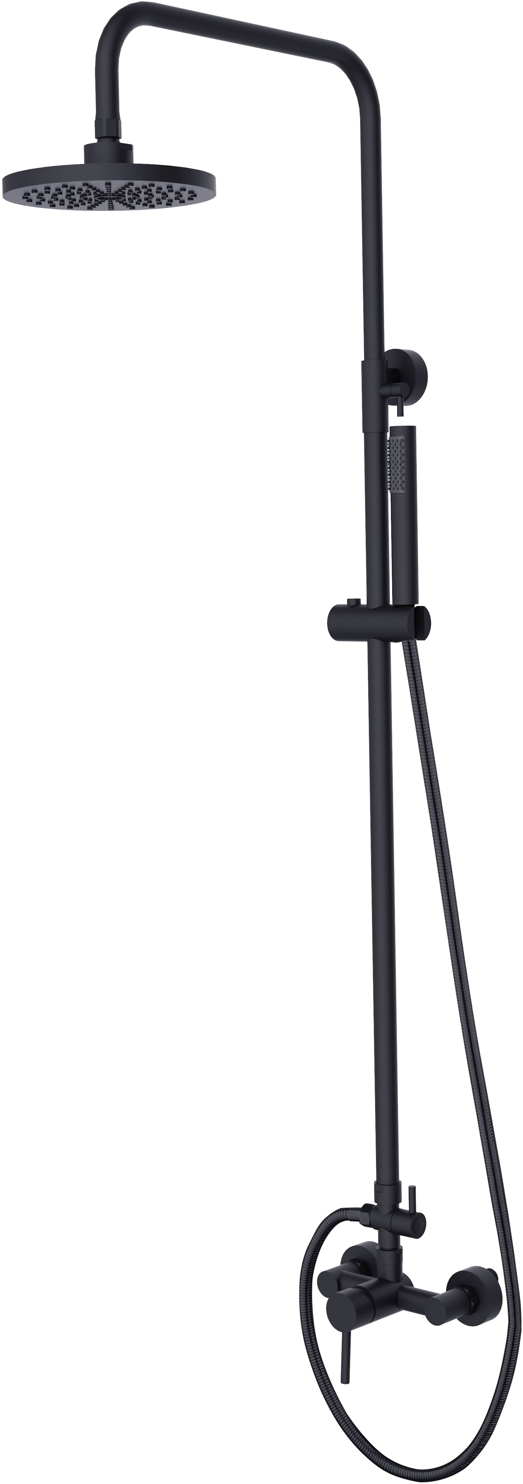 Besco Decco ensemble de douche mural oui noir BP-DIN-CZ