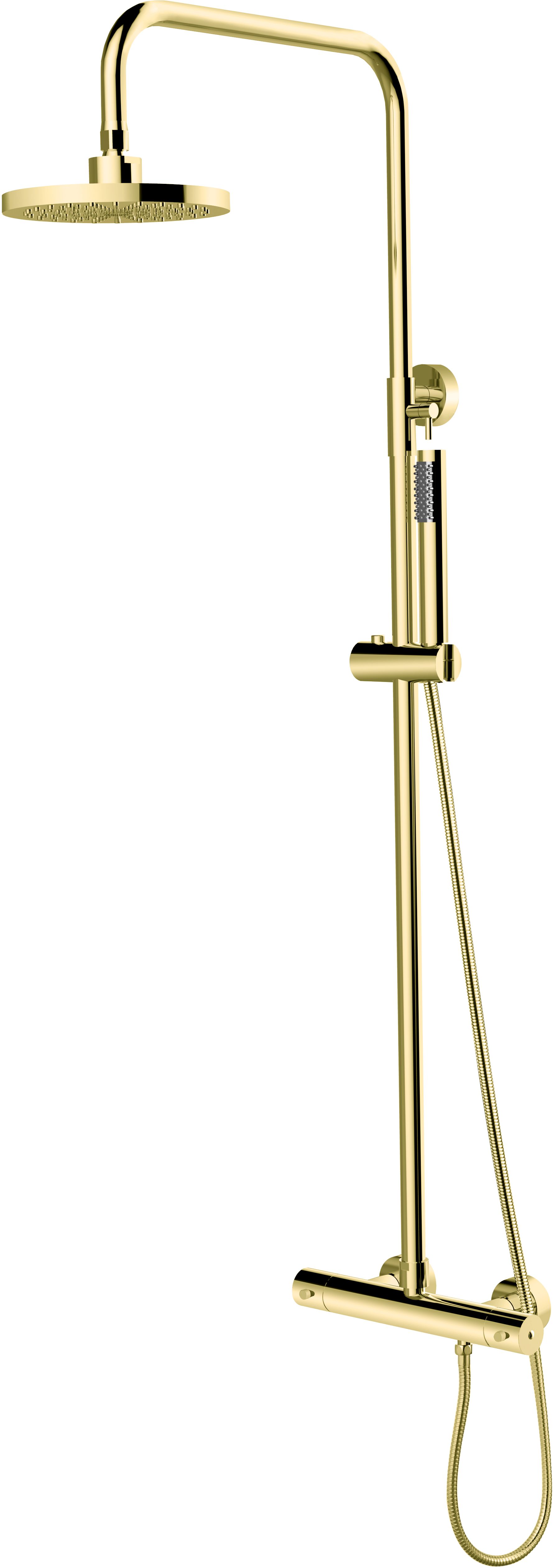 Besco Decco ensemble de douche mural avec thermostat oui doré BP-DIT-ZL