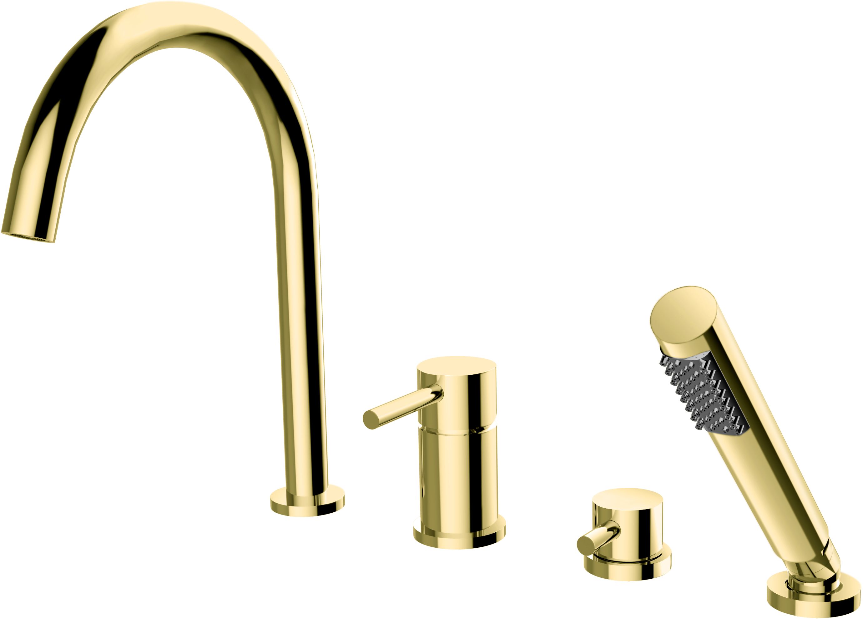 Besco Illusion mitigeur bain-douche pour baignoire doré BW-I4-ZL