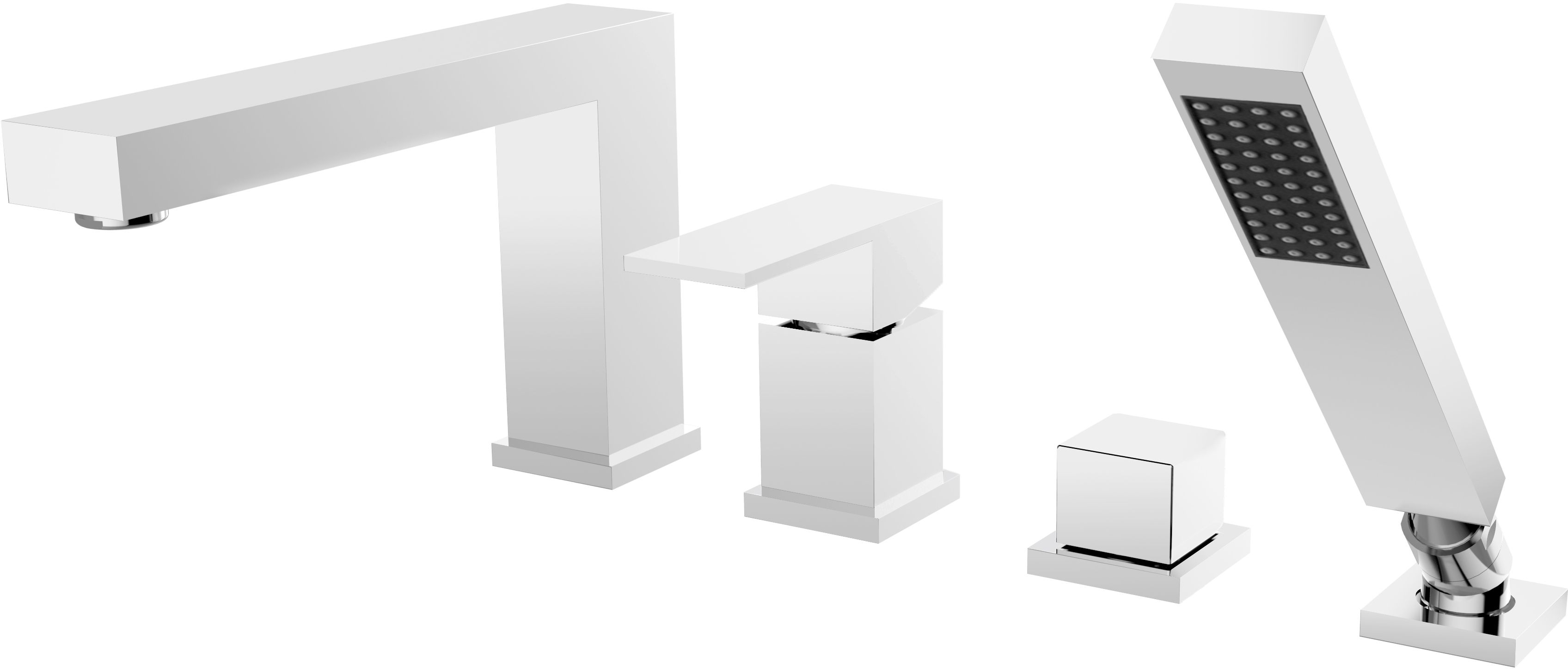 Besco Modern Varium mitigeur bain-douche pour baignoire chrome BW-MV4-CH