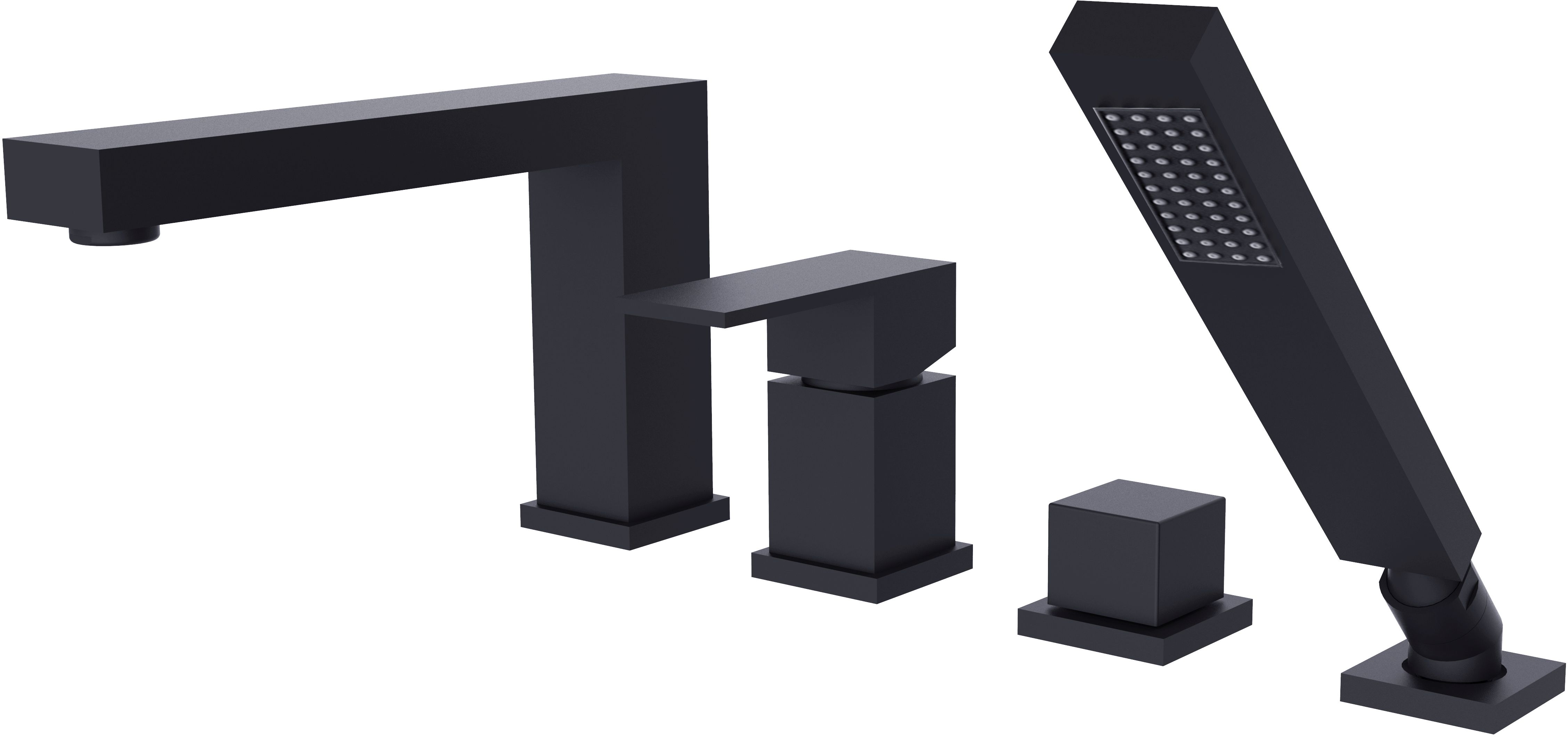 Besco Modern Varium mitigeur bain-douche pour baignoire noir BW-MV4-CZ