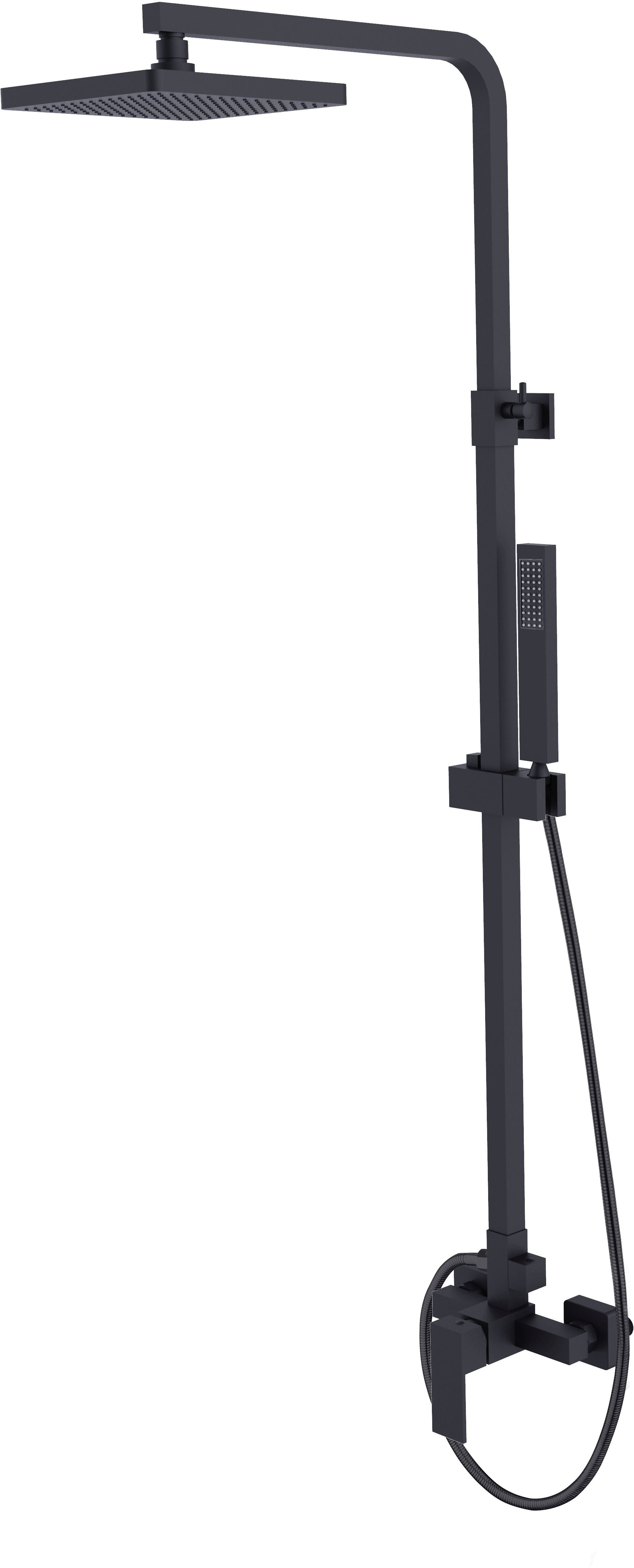 Besco Modern Varium ensemble de douche mural oui noir BP-MVN-CZ