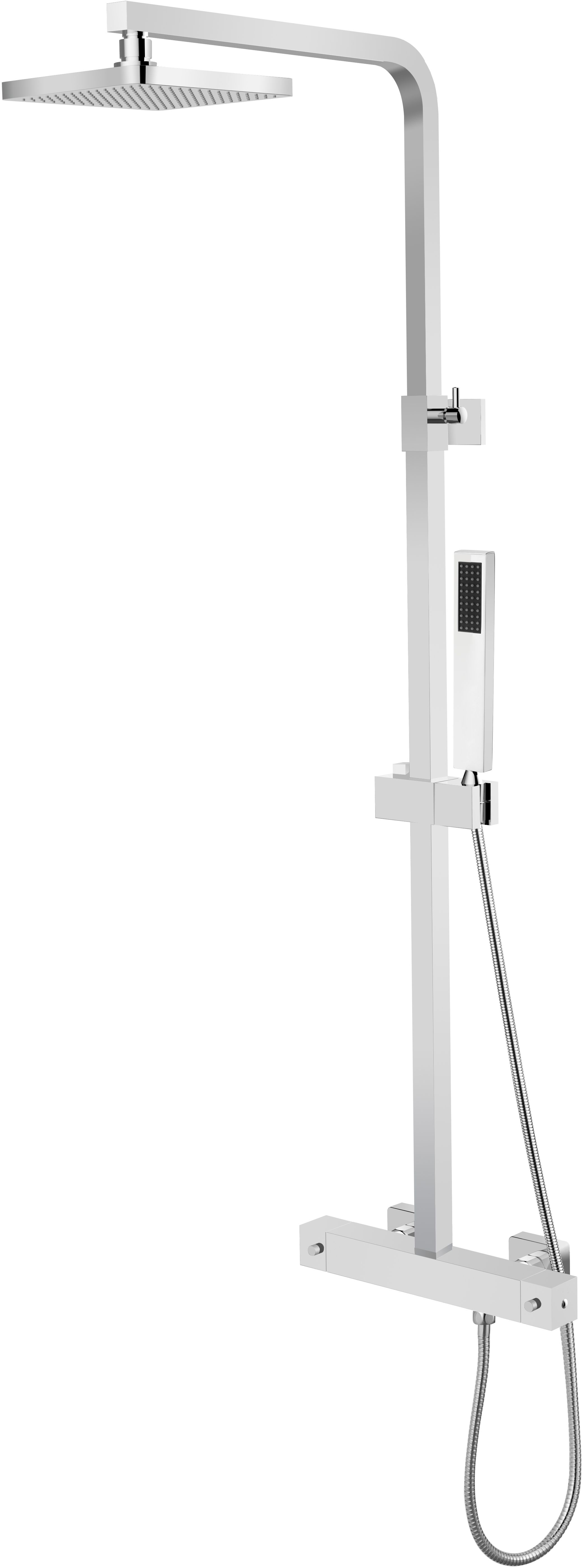 Besco Modern Varium ensemble de douche mural avec thermostat oui chrome BP-MVT-CH