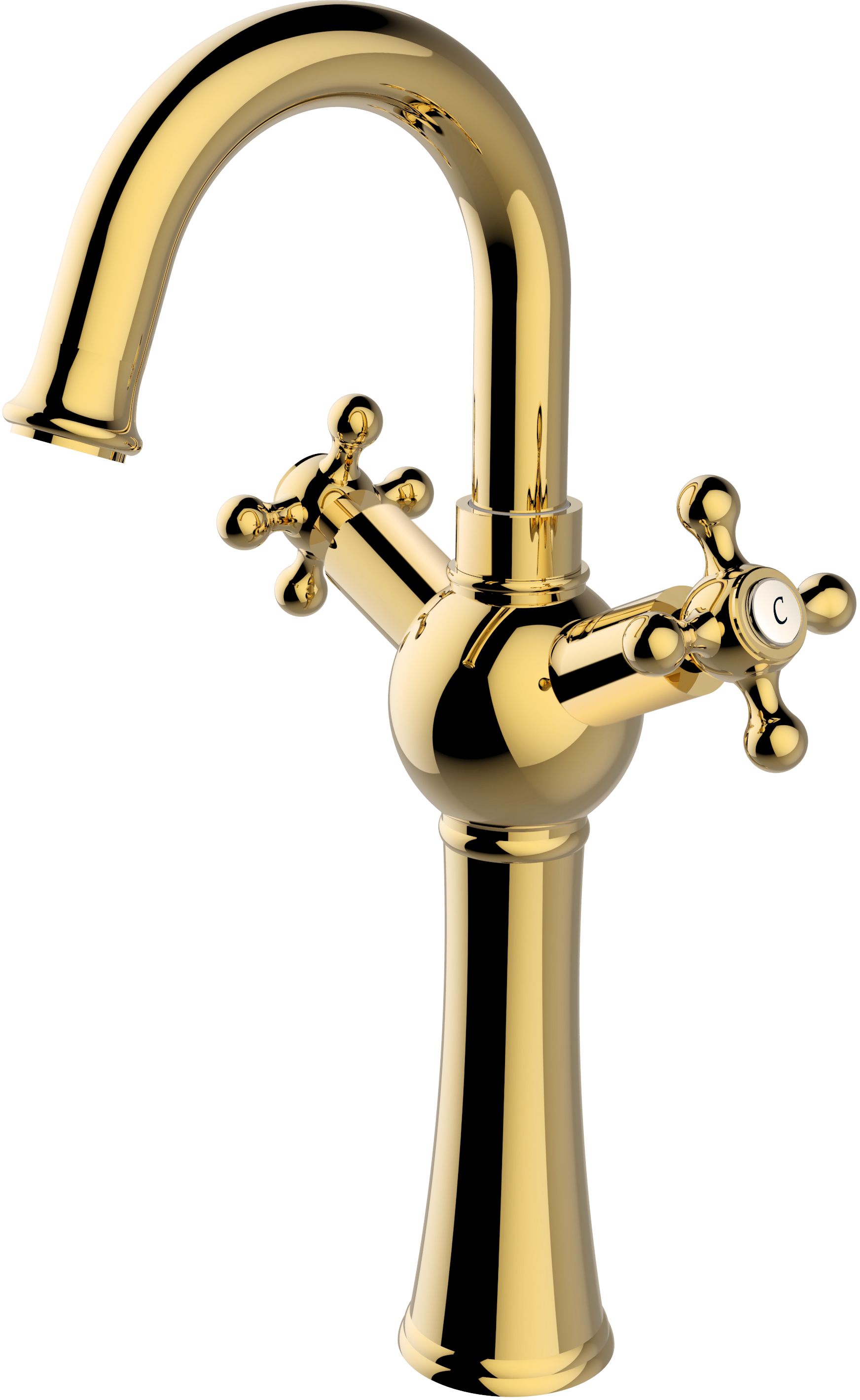 Besco Retro mitigeur de lavabo sur pied doré BU-RI-ZL