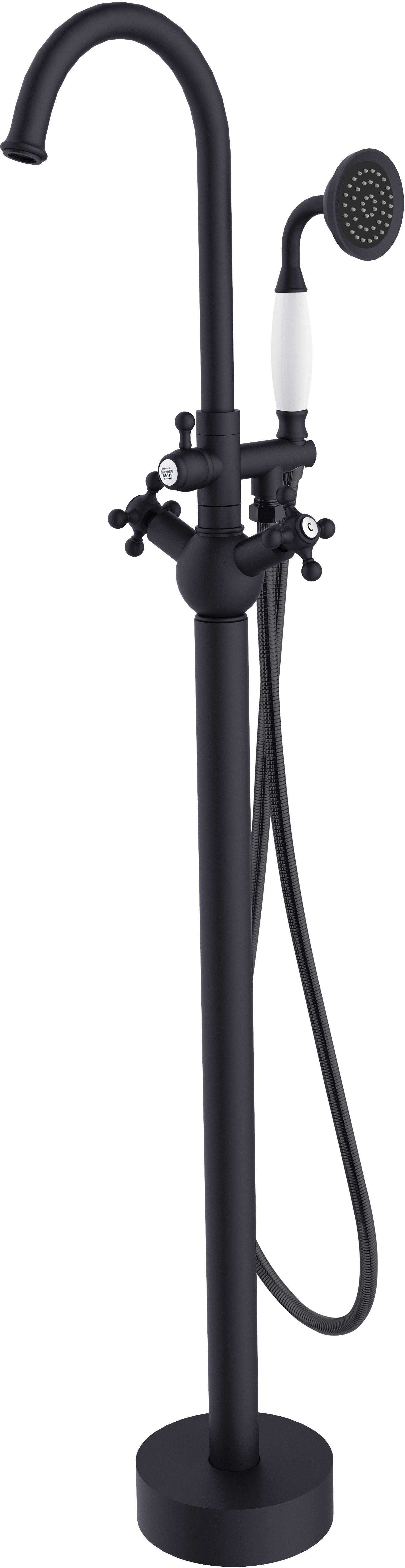 Besco Retro mitigeur bain-douche autoportante noir BW-RI-CZ