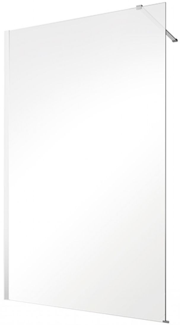 Besco Eco-N paroi de douche walk-in 110 cm chrome brillant/verre transparent EN-110-195C