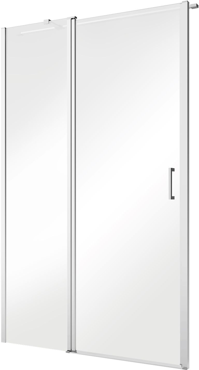 Besco Exo-C porte de douche 120 cm à ouverture basculante chrome brillant/verre transparent EC-120-190C