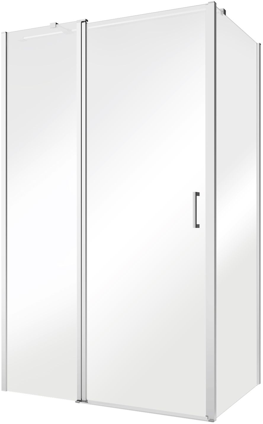 Besco Exo-CH paroi de douche 80 cm chrome brillant/verre transparent PCH-80-190C