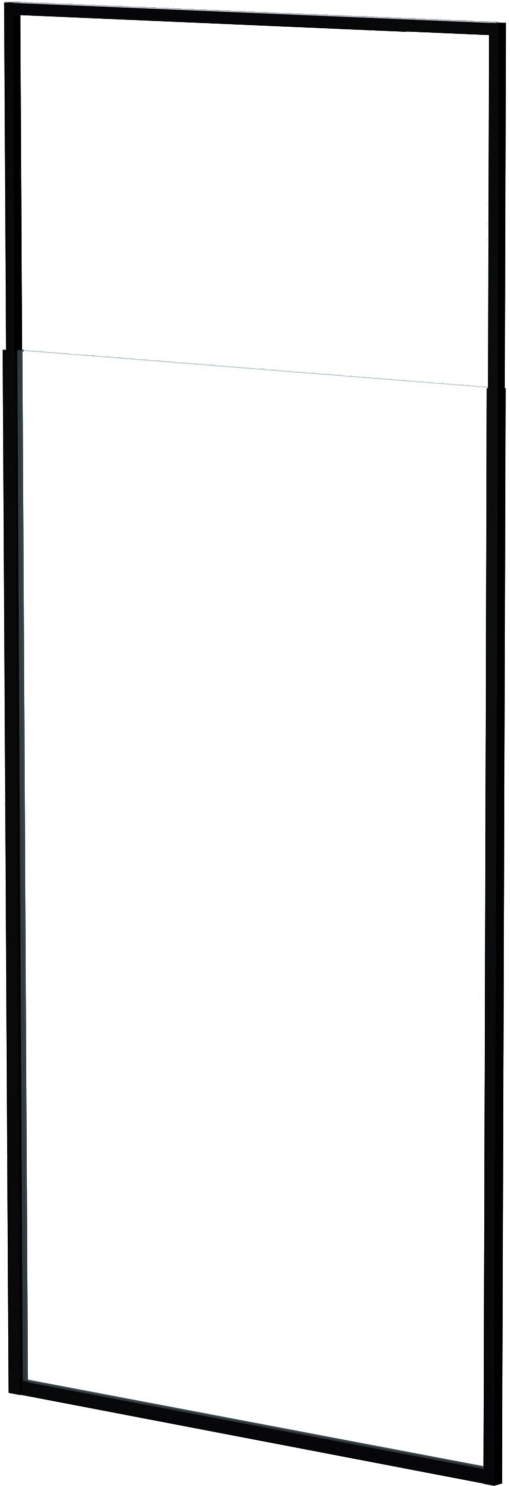 Besco Icon paroi de douche walk-in 100 cm noir mat/verre transparent IC-100-200C