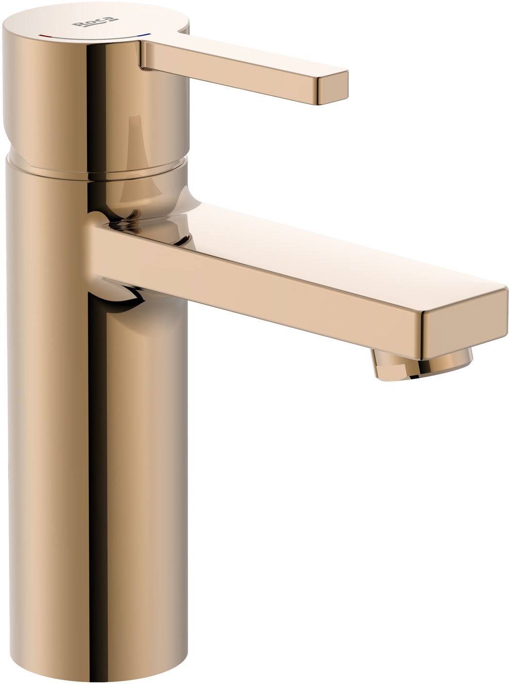 Roca Naia Rose Gold mitigeur de lavabo sur pied doré A5A3A96RG0