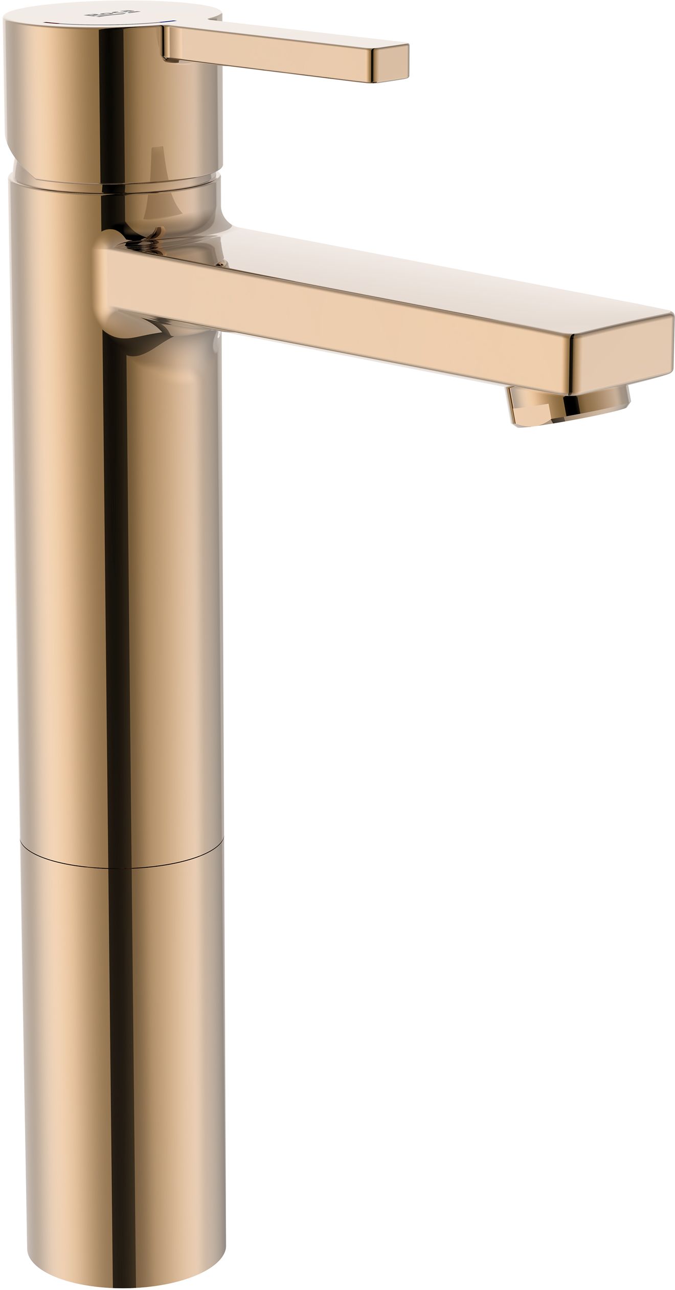 Roca Naia Rose Gold mitigeur de lavabo sur pied doré A5A3B96RG0