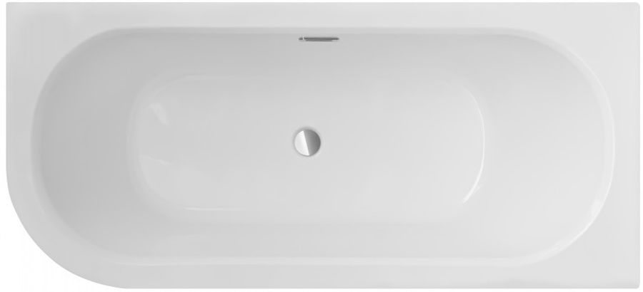 Besco Avita Slim+ baignoire d'angle slim 179.5x80 cm côté droit blanc #WAV-180-NPP