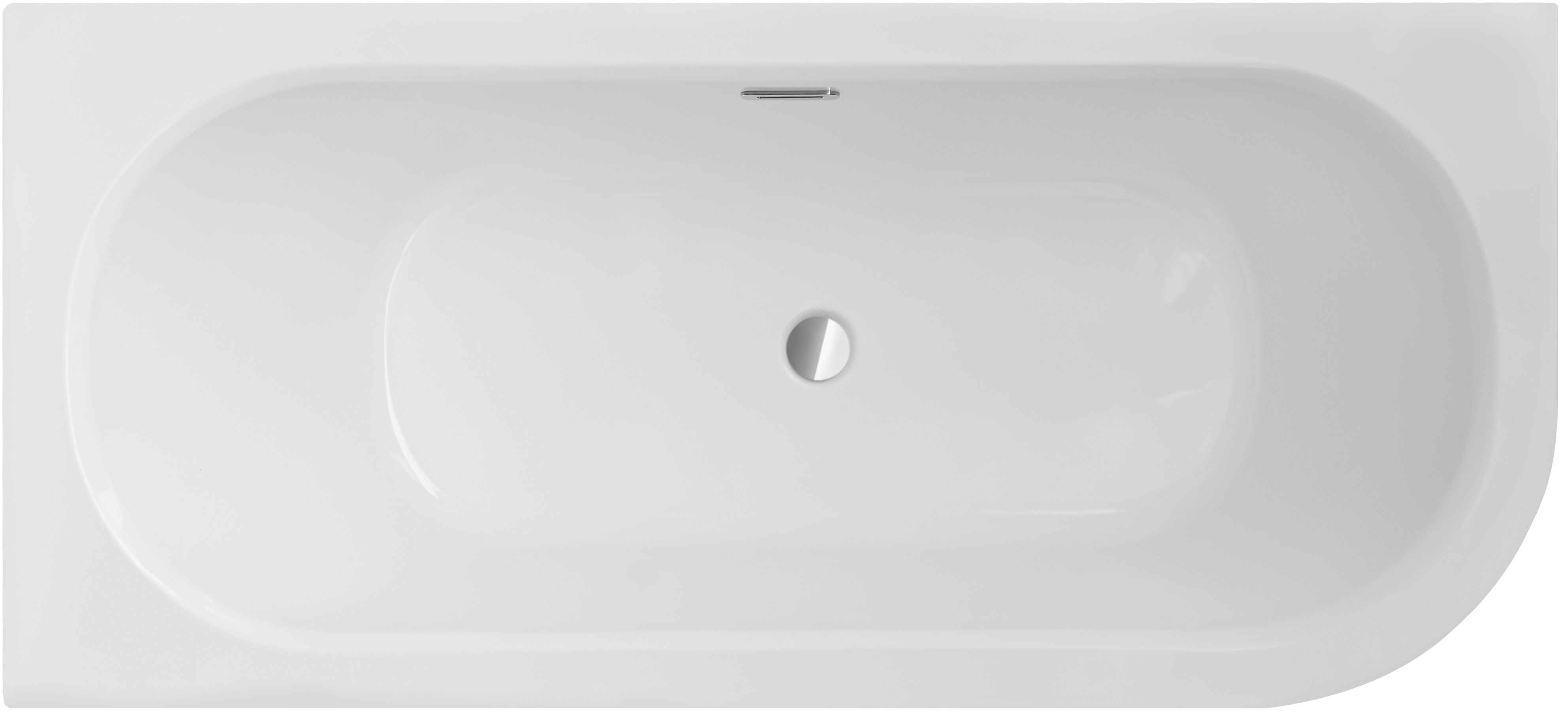 Besco Avita Slim+ baignoire d'angle slim 159.5x75 cm côté gauche blanc #WAV-160-NLP