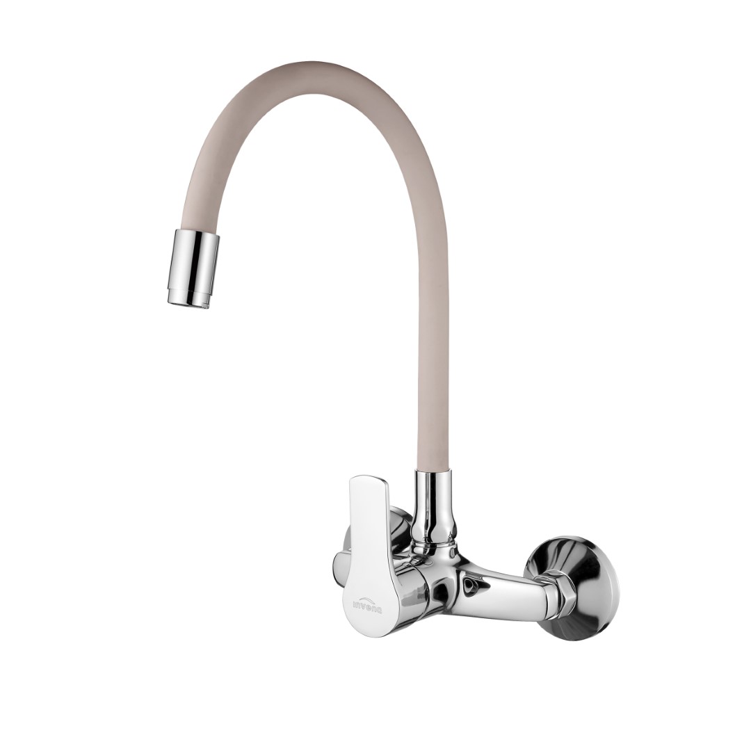 Invena Verso mitigeur de cuisine murale chrome-beige BC-82-E3S