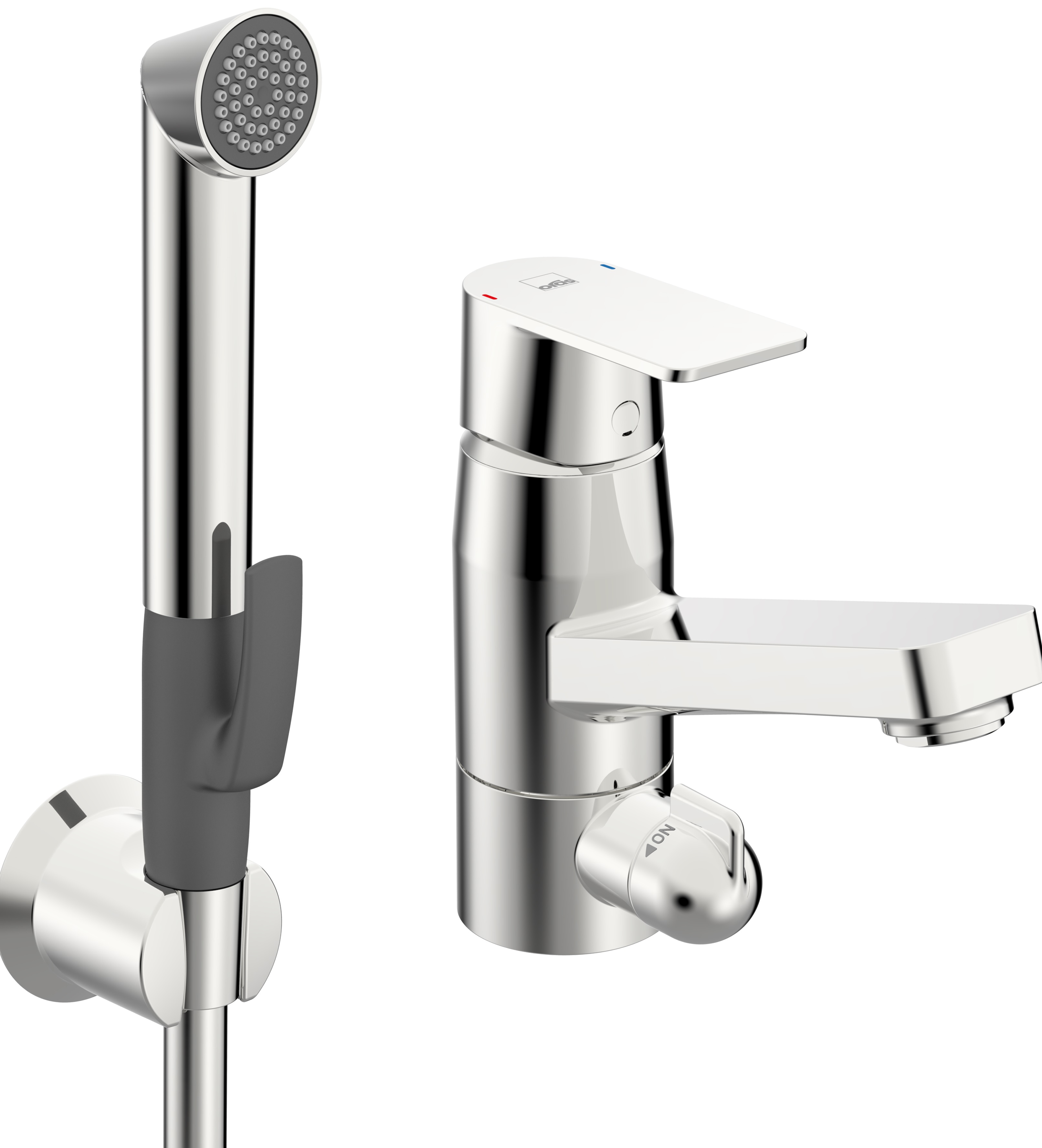 Oras Stela mitigeur de lavabo avec douchette bidet sur pied chrome 4807F