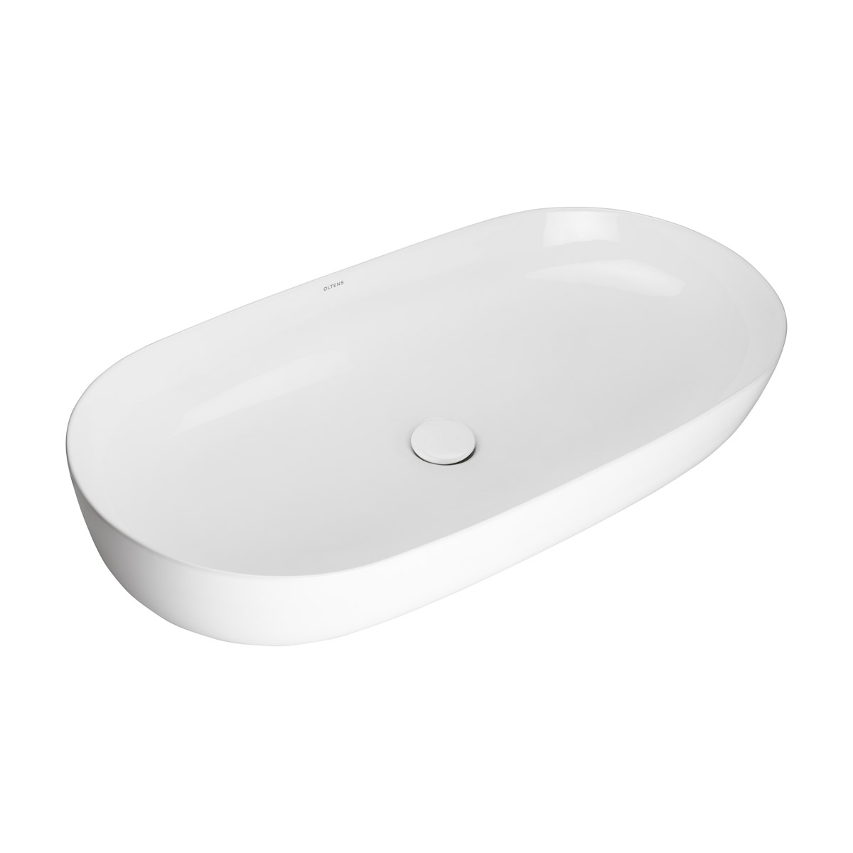 Oltens Hamnes lavabo 80x40 cm ovale à poser blanc 40321000