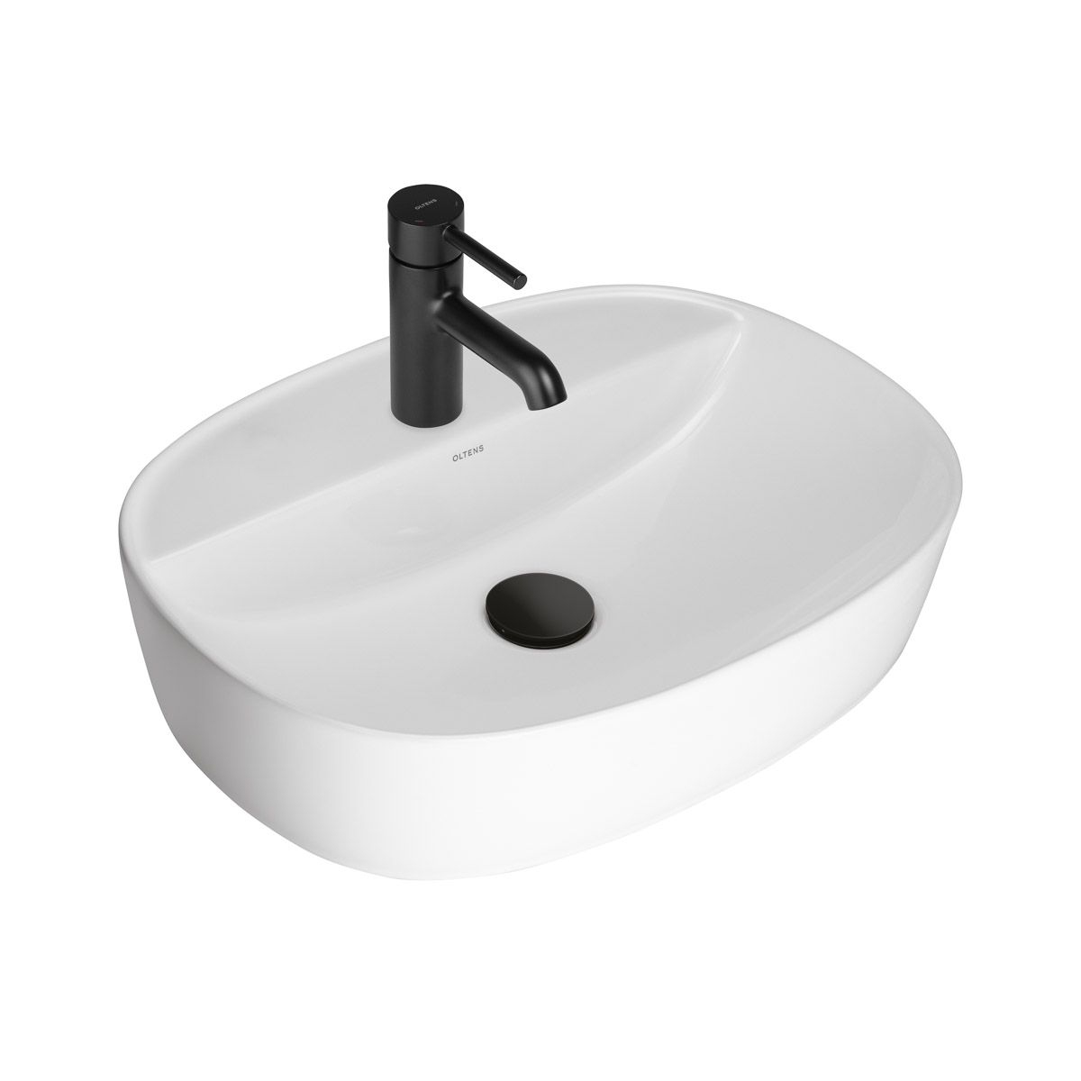 Oltens Hamnes lavabo 51x39 cm ovale à poser blanc 41313000