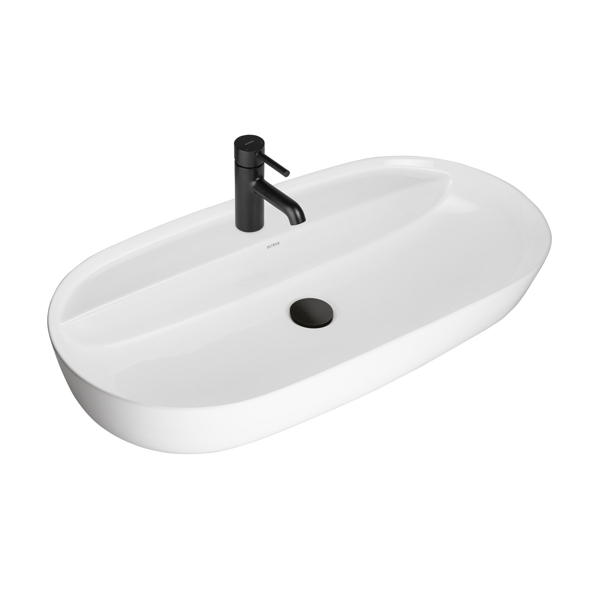 Oltens Hamnes lavabo 80x40 cm ovale à poser blanc 41315000