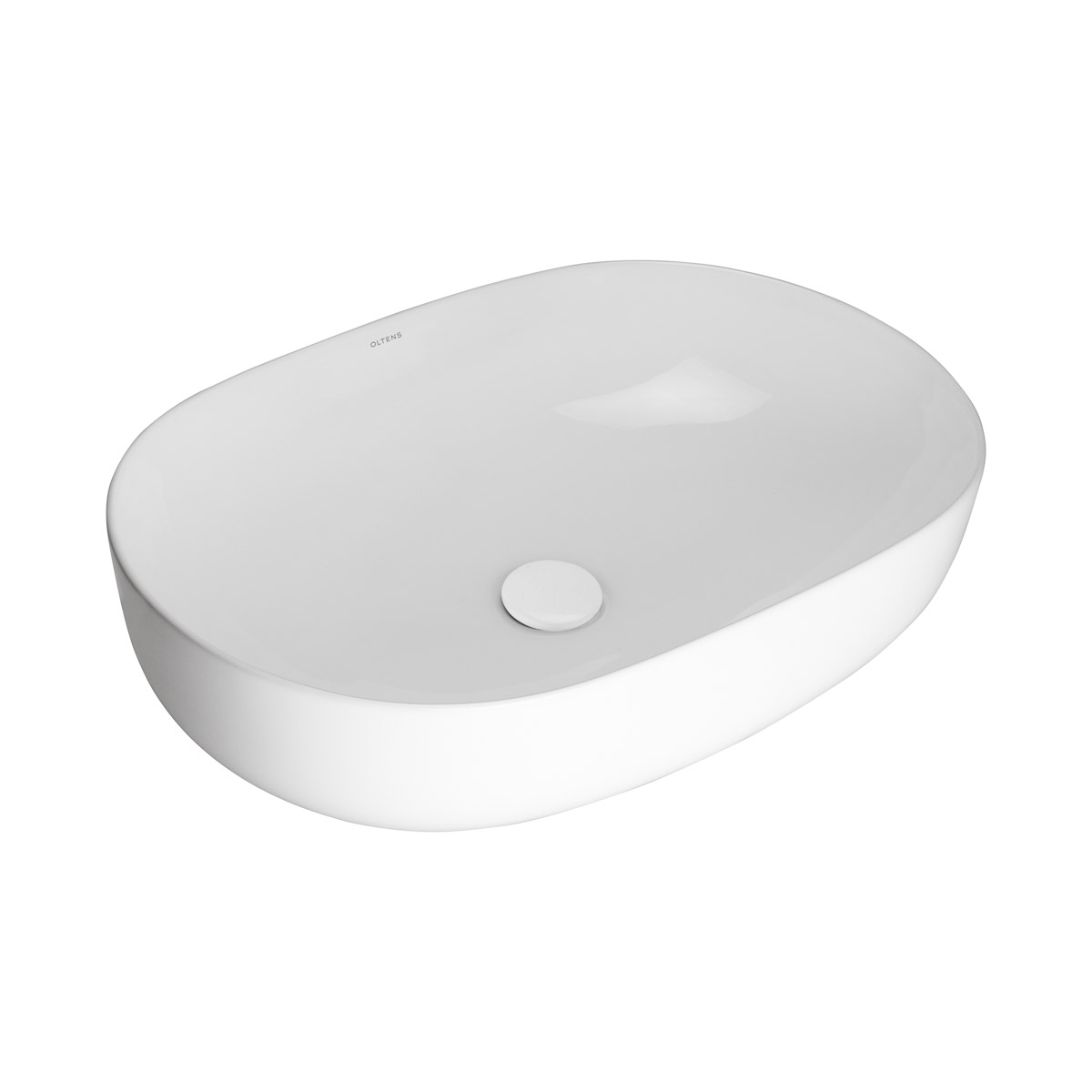 Oltens Hamnes lavabo 60.5x41.5 cm ovale à poser blanc 40820000