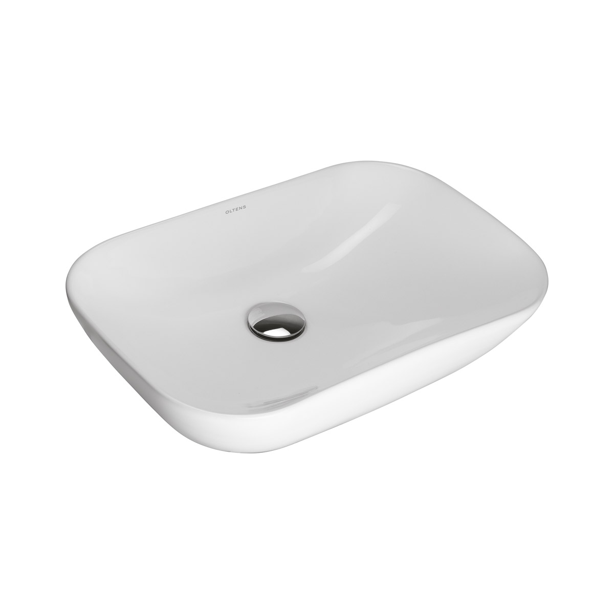 Oltens Solvig lavabo 51x34 cm ovale à poser blanc brillant 40822000