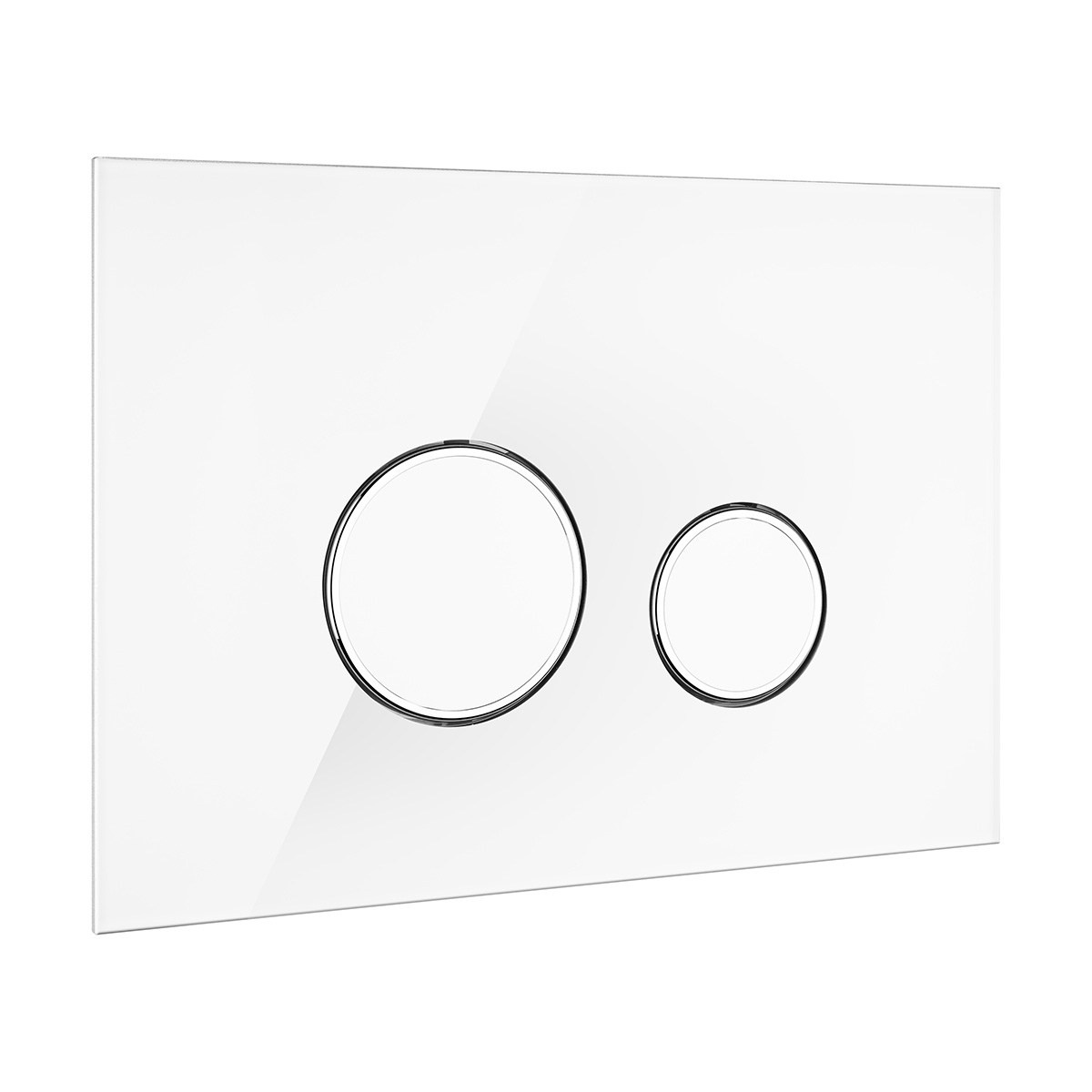 Oltens Lule bouton de chasse d'eau pour WC blanc/chrome/blanc 57201000