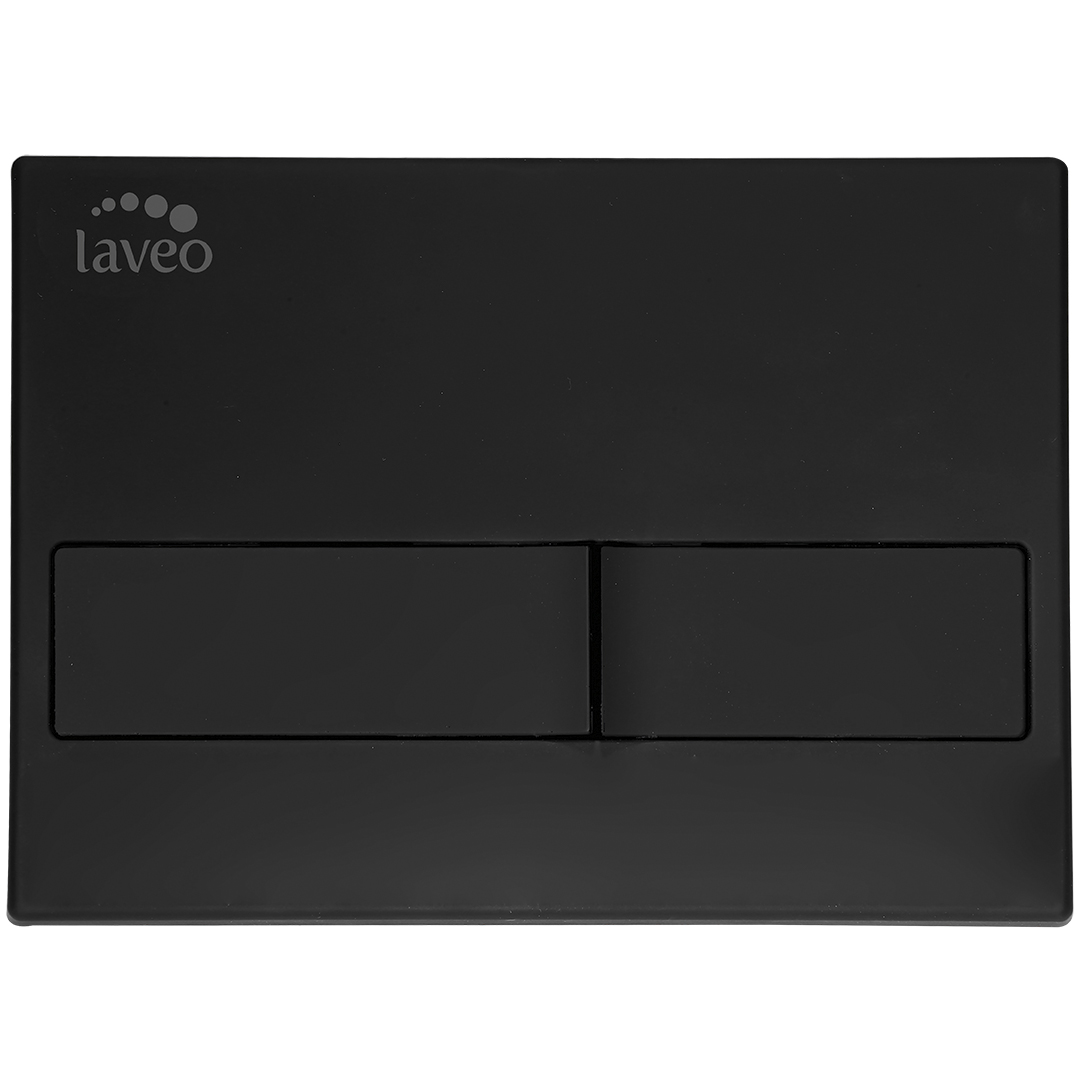 Laveo Beni bouton de chasse d'eau pour WC noir VPB795V