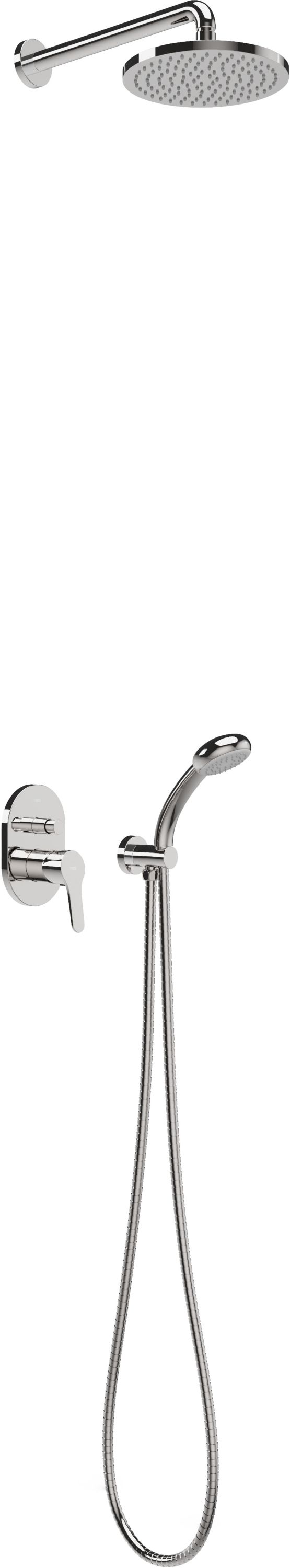 Tres Base ensemble de douche encastré chrome 21599002